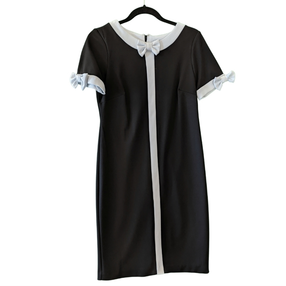 Classy sz. 6 Black and White Dress with Bows!